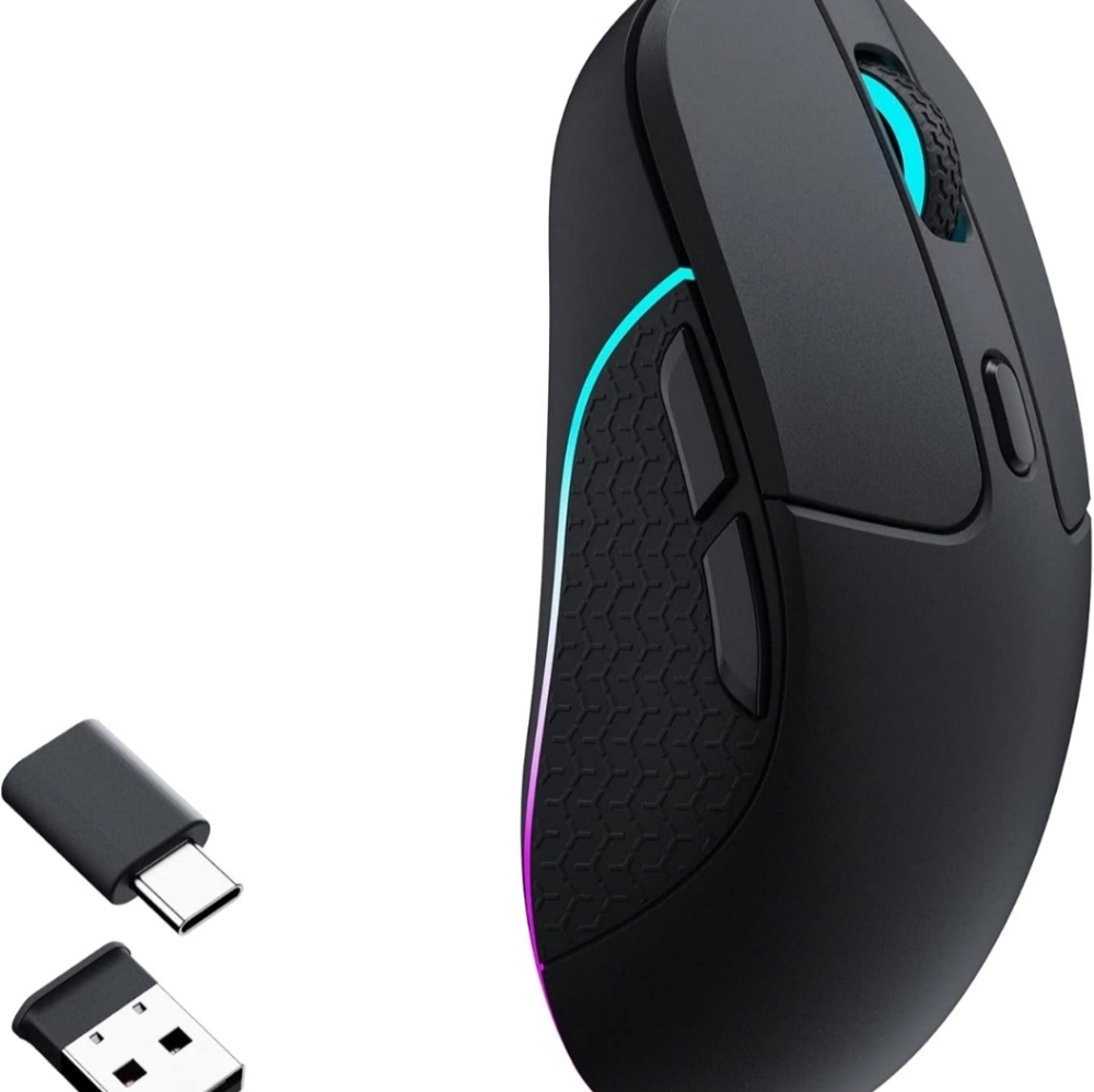 Wireless Mouse, PAW3395 Sensor with Programmable Macro Button 26,000 DPI Support